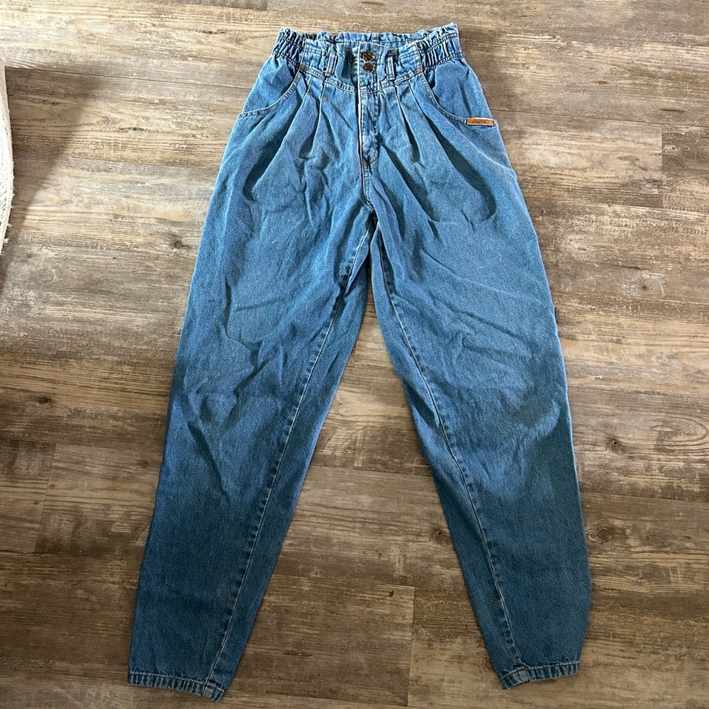 Vintage Dreams 1980s Mom Jeans Women's Sz 6 High Waist Elastic Retro Denim Pants